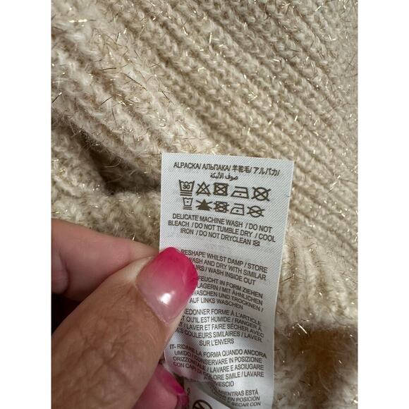 Boden Sparkle Ribbed Fluffy V-Neck Sweater US 16 18 1X XL - Picture 7 of 9